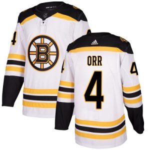 Herren Boston Bruins Eishockey Trikot Bobby Orr #4 Authentic Weiß Auswärts